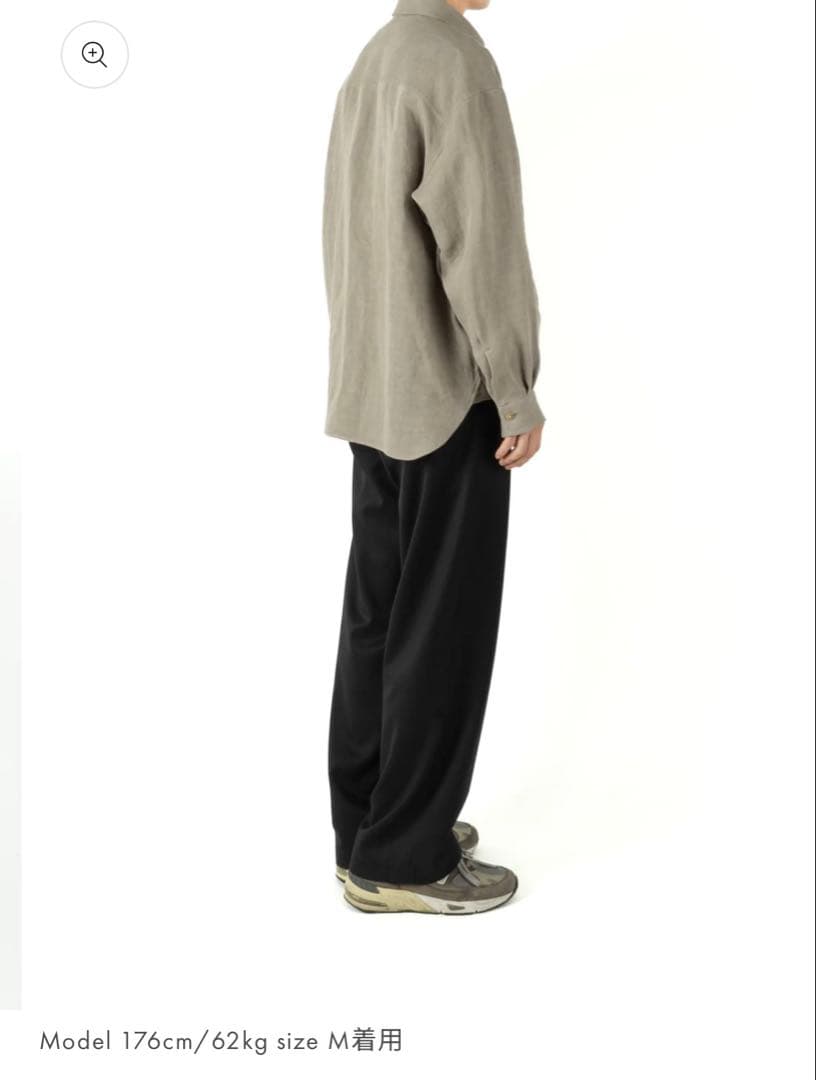 新品Cornier WASHED LINEN TWILL WORK SHIRTS