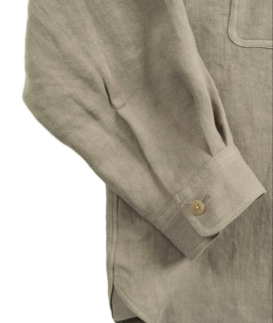 新品Cornier WASHED LINEN TWILL WORK SHIRTS