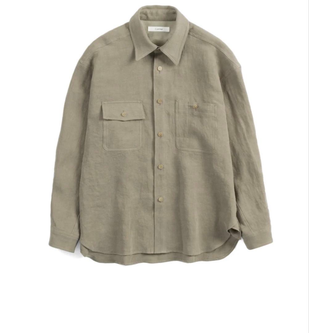 新品Cornier WASHED LINEN TWILL WORK SHIRTS