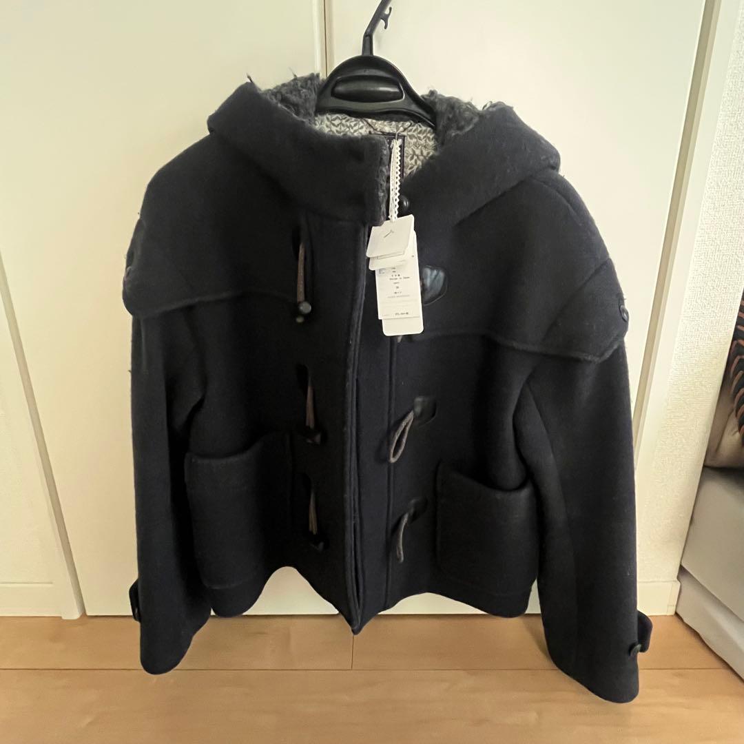 ミナペルホネン ダッフルコート 38 ネイビー