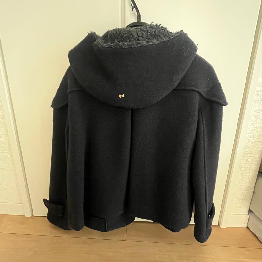 ミナペルホネン ダッフルコート 38 ネイビー