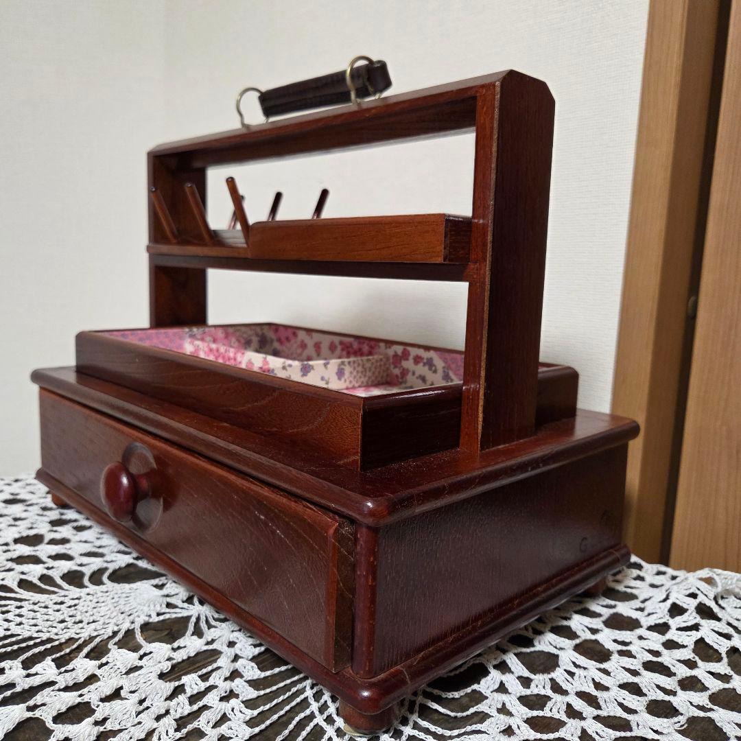 可愛い過ぎるソーイングボックス　裁縫箱　ヴィンテージ