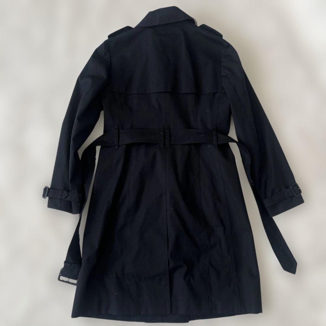 【美品】バーバリーロンドン　トレンチコート　ノバチェック　ネイビー　M