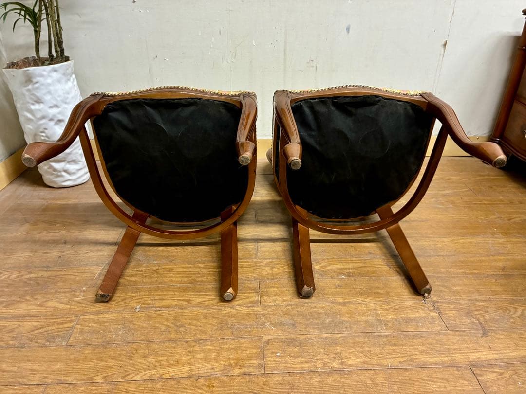 管465☆イタリア製☆アンティーク☆ヴェローナクラシック☆ダイニングチェア☆2脚