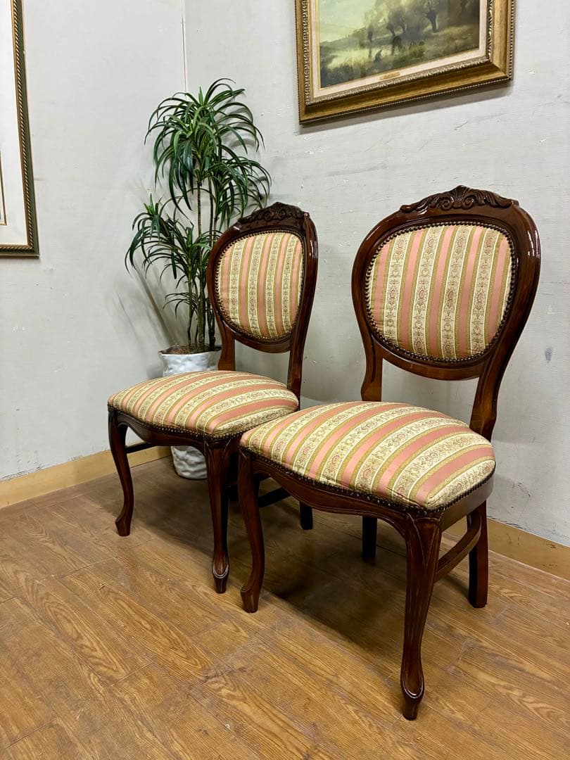 管465☆イタリア製☆アンティーク☆ヴェローナクラシック☆ダイニングチェア☆2脚