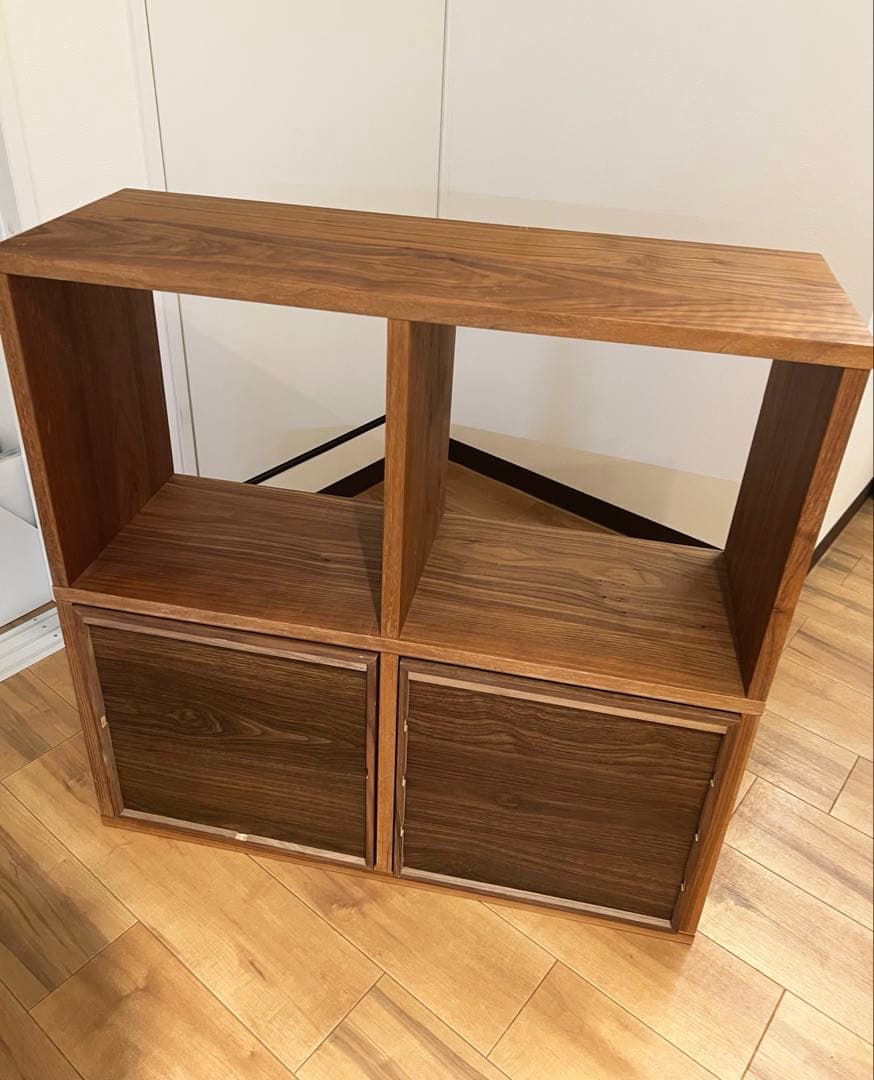 【無印良品】スタッキングシェルフ ＋ 引き出しチェストセット（ウォールナット材）