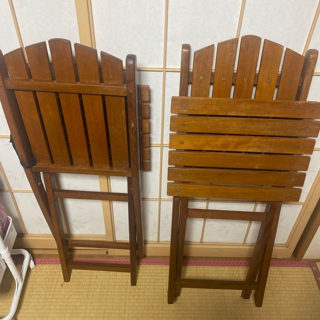 折りたたみテーブル　テーブル1 椅子2