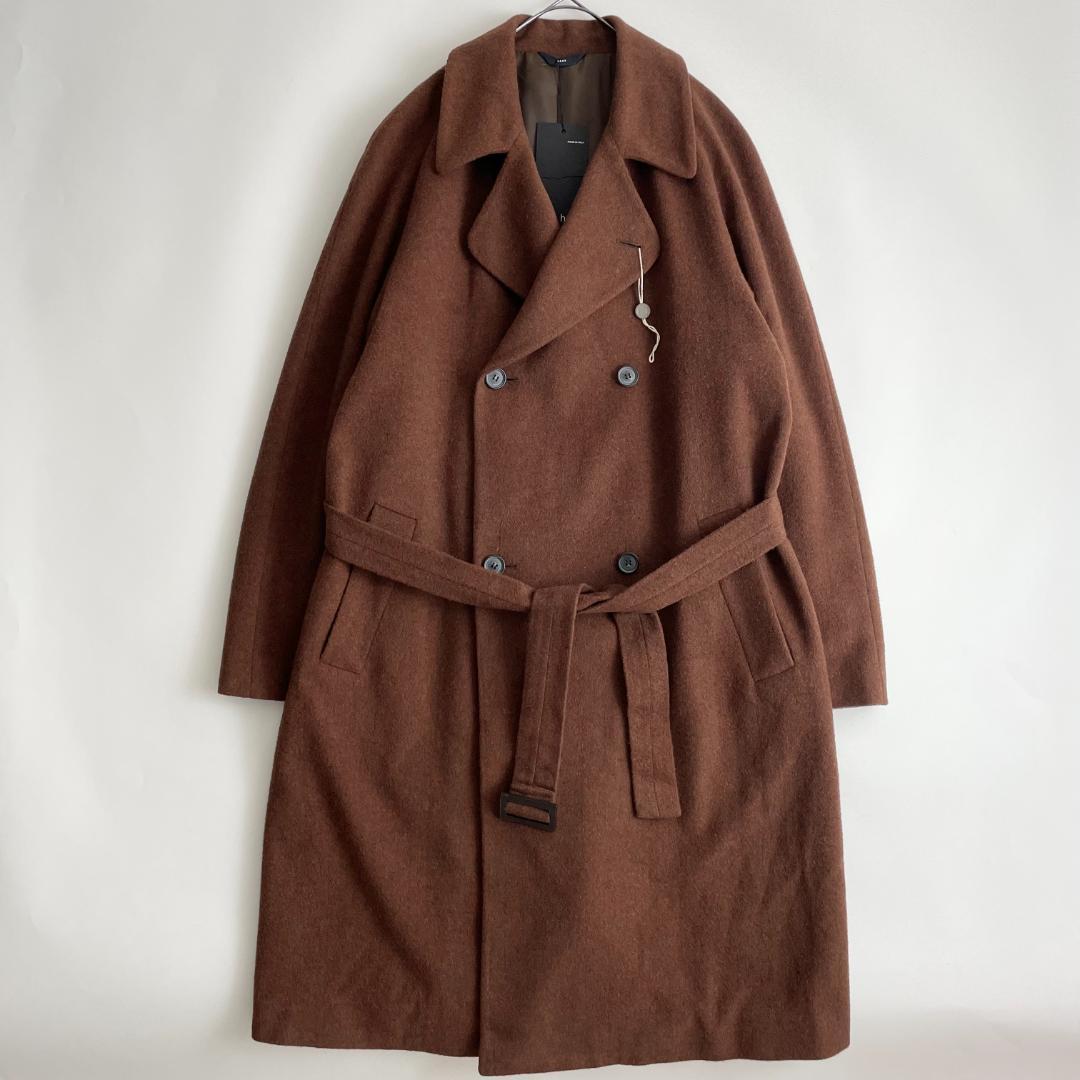 未使用 HEVO (r) 54 イタリア製 ダブルブレストコート ウール