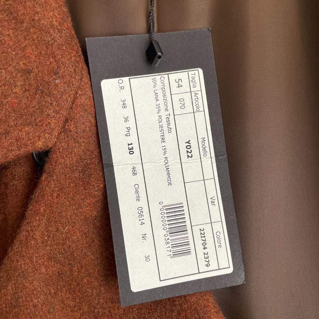 未使用 HEVO (r) 54 イタリア製 ダブルブレストコート ウール