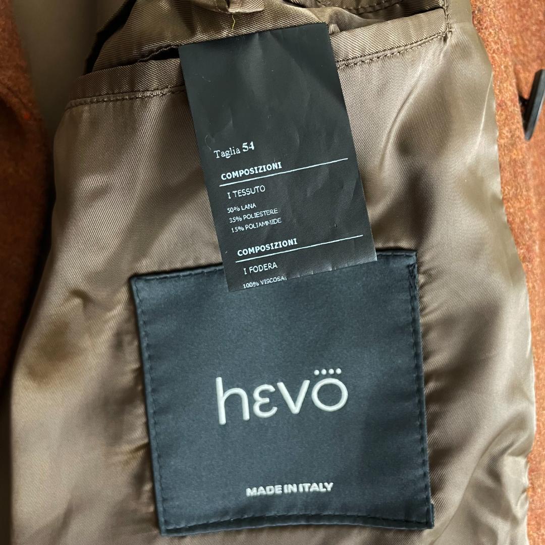 未使用 HEVO (r) 54 イタリア製 ダブルブレストコート ウール