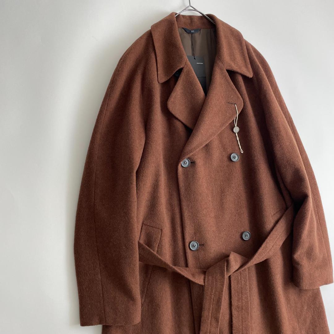 未使用 HEVO (r) 54 イタリア製 ダブルブレストコート ウール
