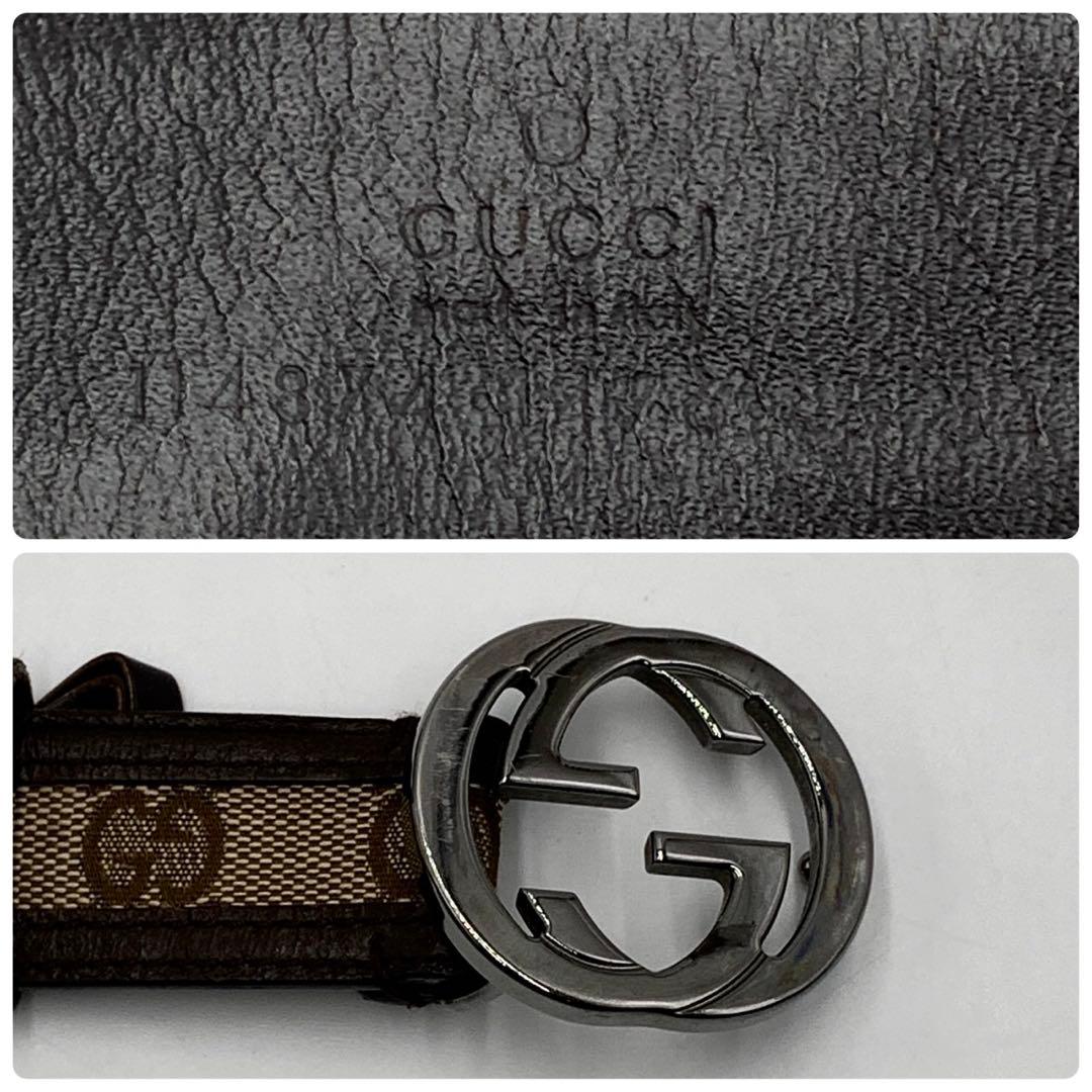 GUCCI グッチ ベルト BELT インターロッキング GGキャンバス