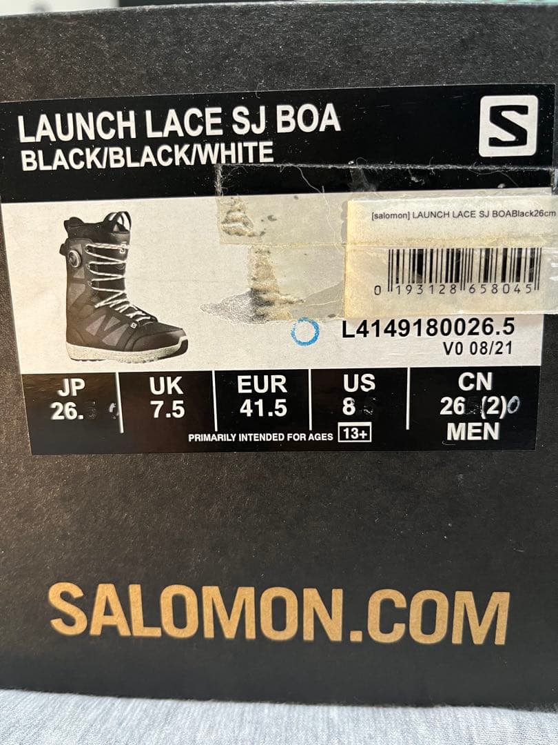 Salomonスノーボードブーツ ブラック/ホワイト