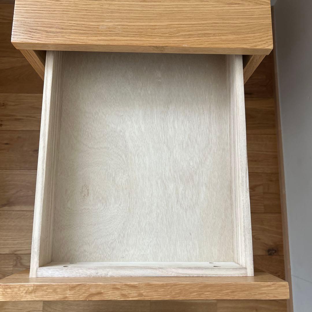 無印良品　無垢材デスクキャビネット　オーク