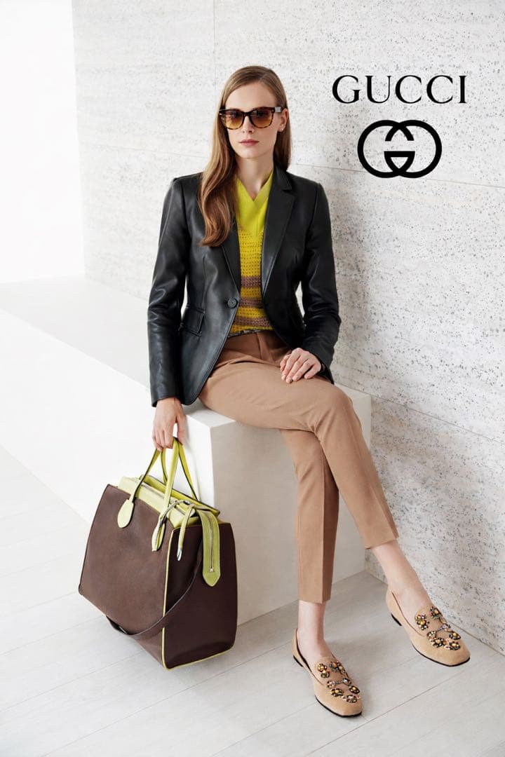 極美品　GUCCI グッチ レザーテーラードジャケット ブラック　ブルゾン　本革