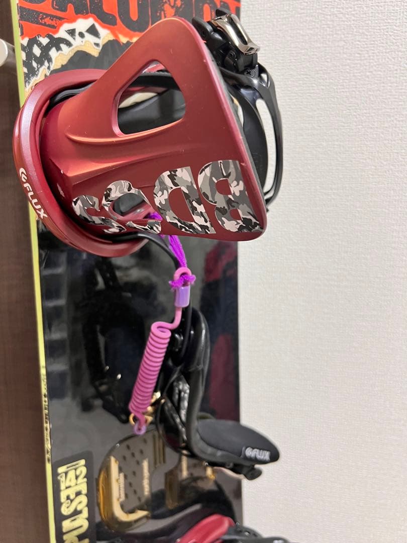 SALOMON スノーボード ストライプ柄 バインディング付き