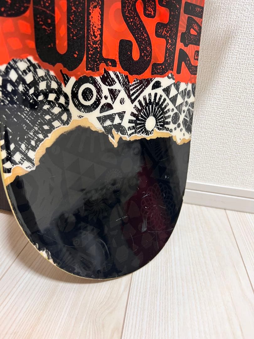 SALOMON スノーボード ストライプ柄 バインディング付き