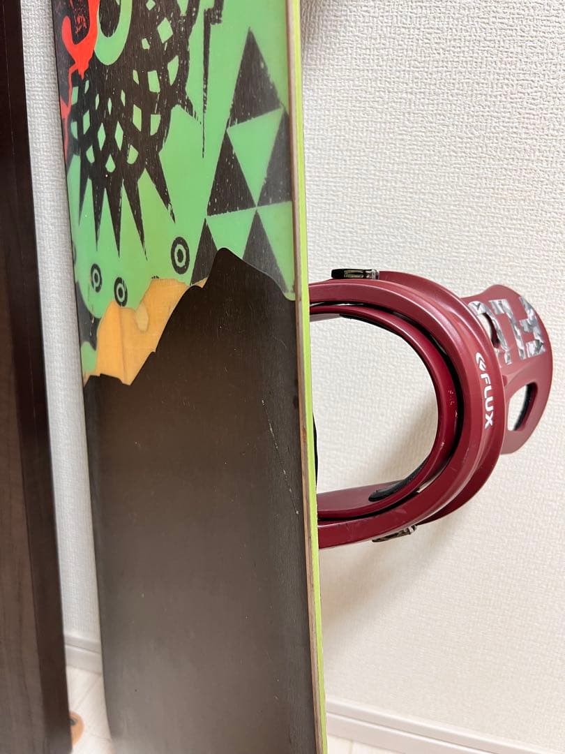 SALOMON スノーボード ストライプ柄 バインディング付き