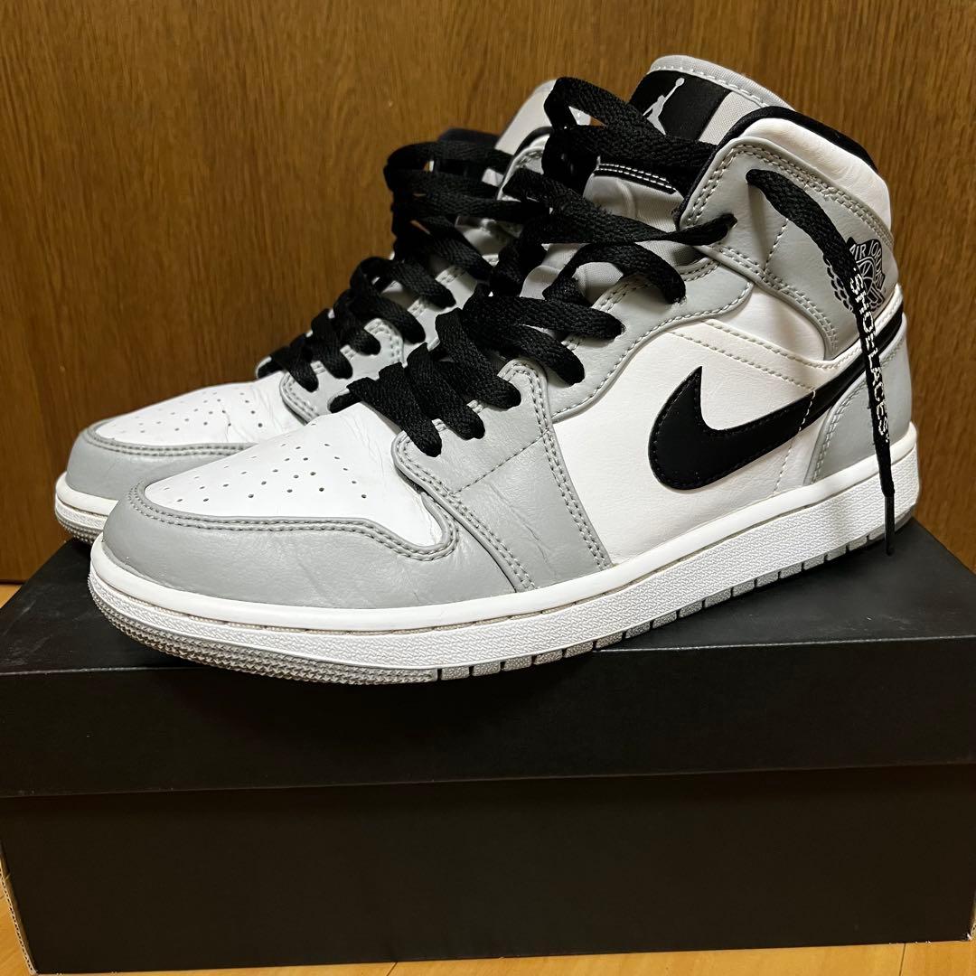 ナイキ Nike Air Jordan1 Mid ライトスモークグレー 27cm