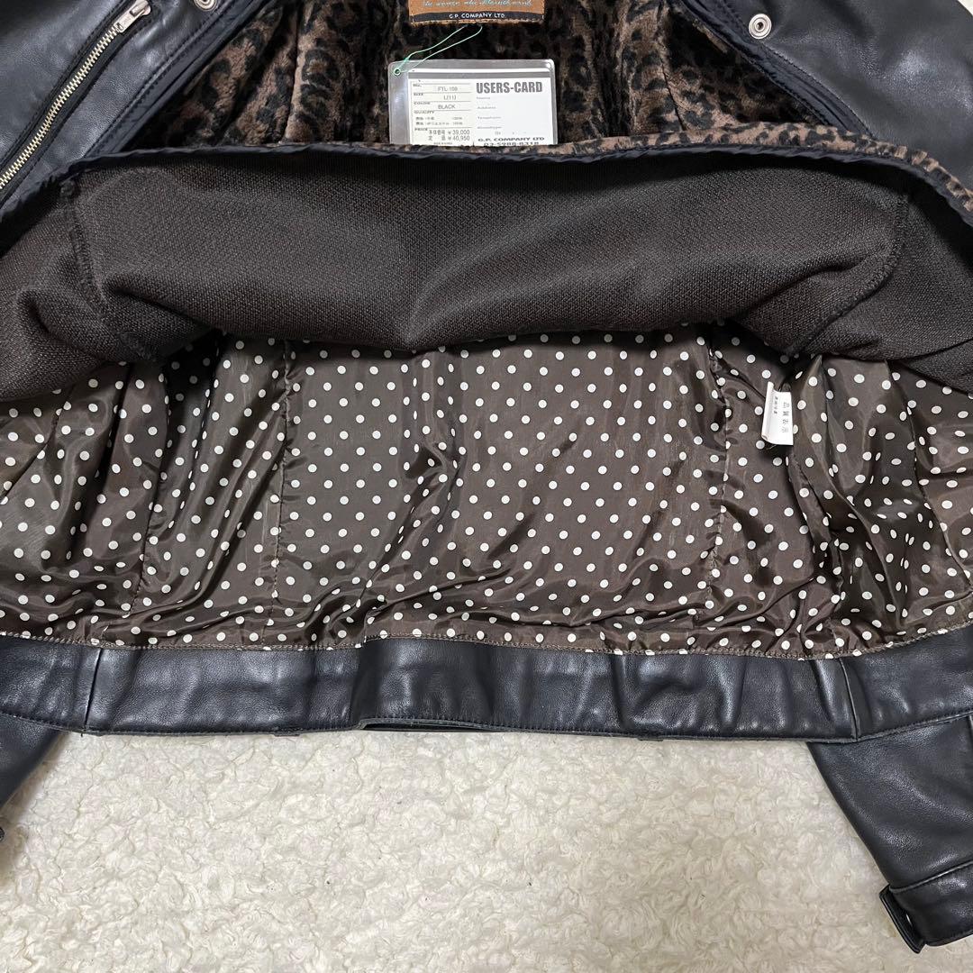 新品 Clever DECOR ダブルライダースジャケット 本革 大きいサイズL