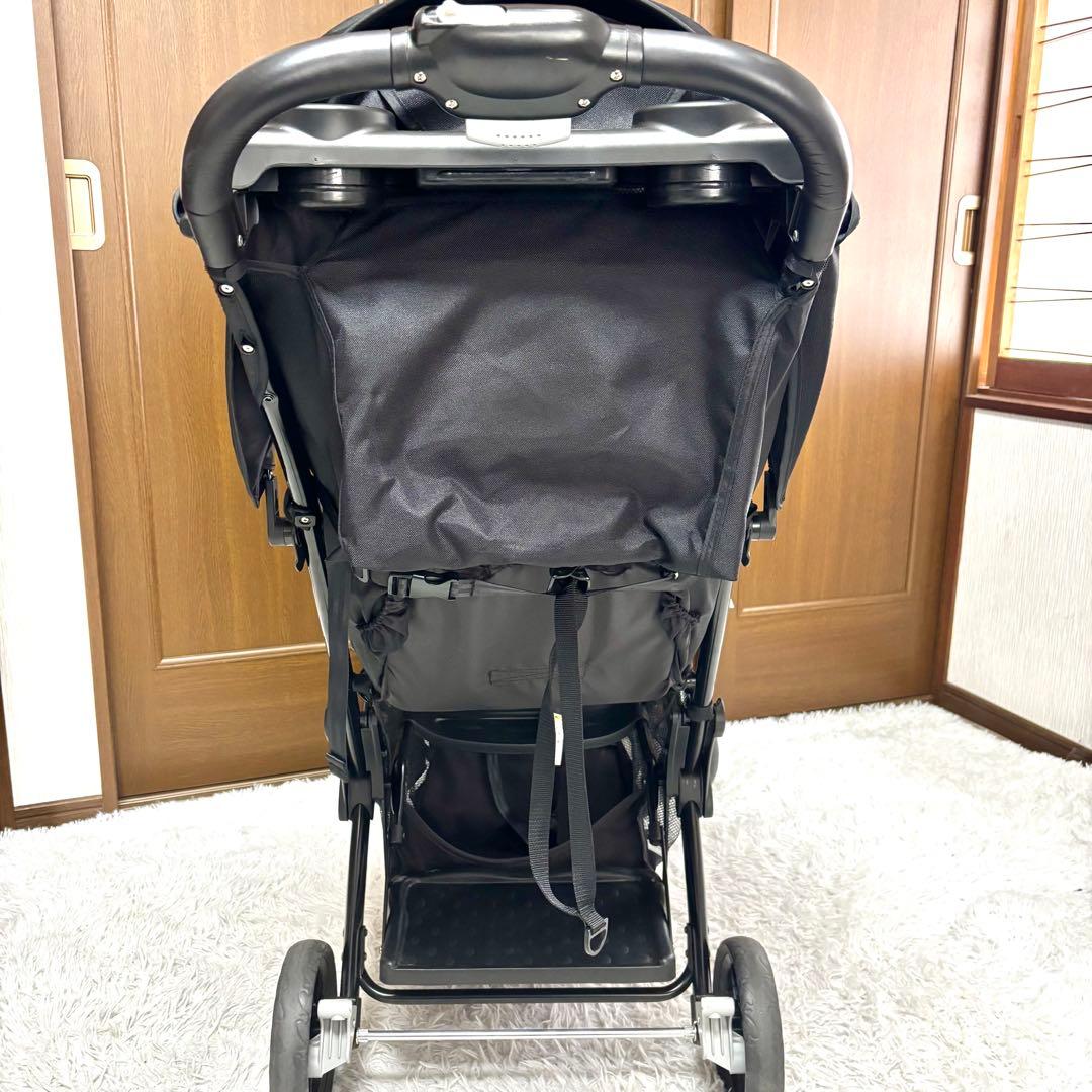 ✨極美品✨KATOJIベビーカー 二人でゴーDX　ブラック黒　レインカバー付き