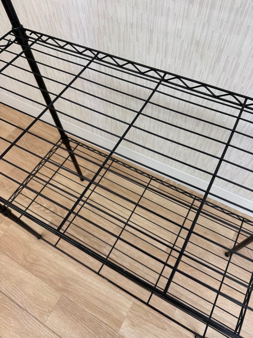 【綺麗め】スチールラック おしゃれ 頑丈 4段　隙間収納 74×34×143