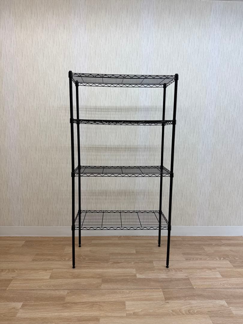 【綺麗め】スチールラック おしゃれ 頑丈 4段　隙間収納 74×34×143