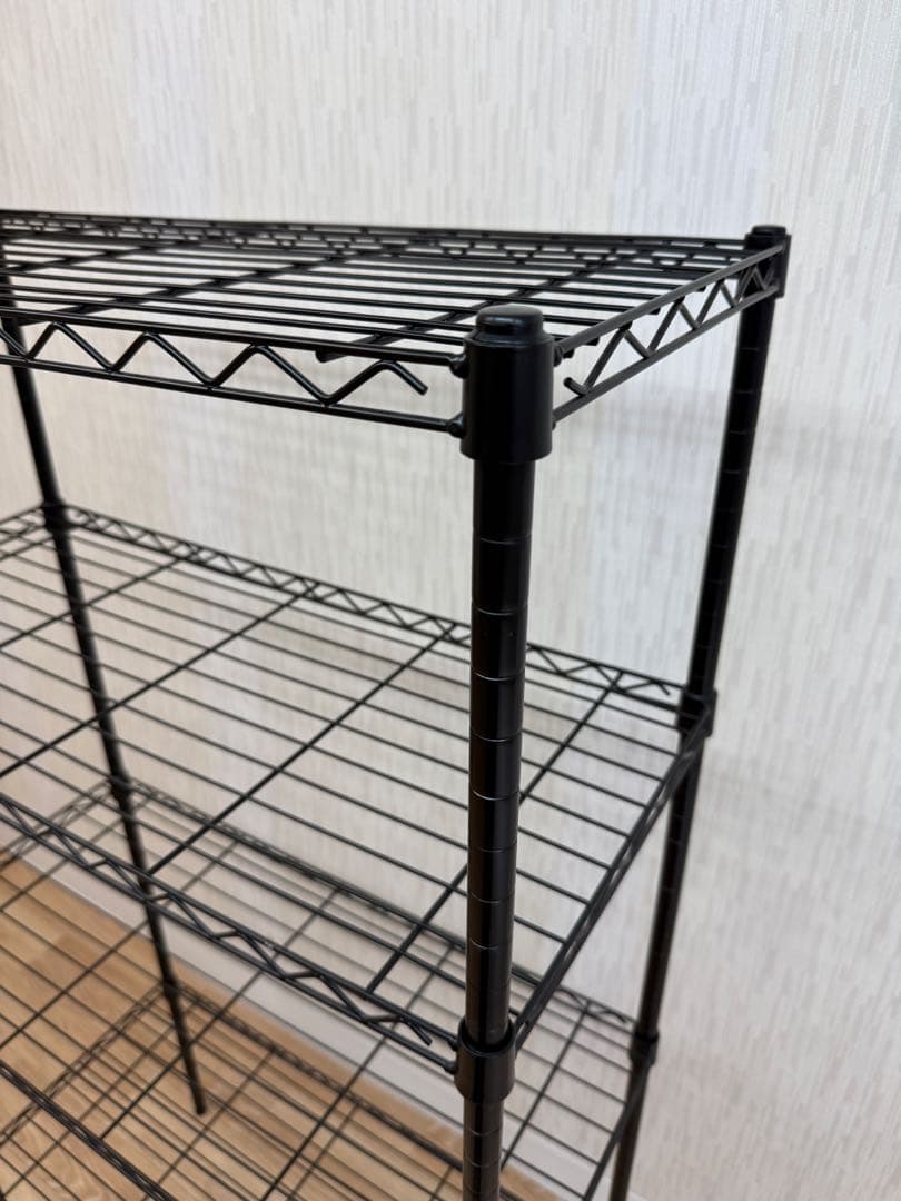 【綺麗め】スチールラック おしゃれ 頑丈 4段　隙間収納 74×34×143
