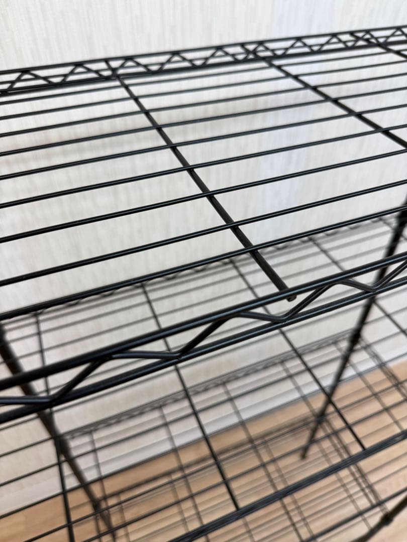 【綺麗め】スチールラック おしゃれ 頑丈 4段　隙間収納 74×34×143