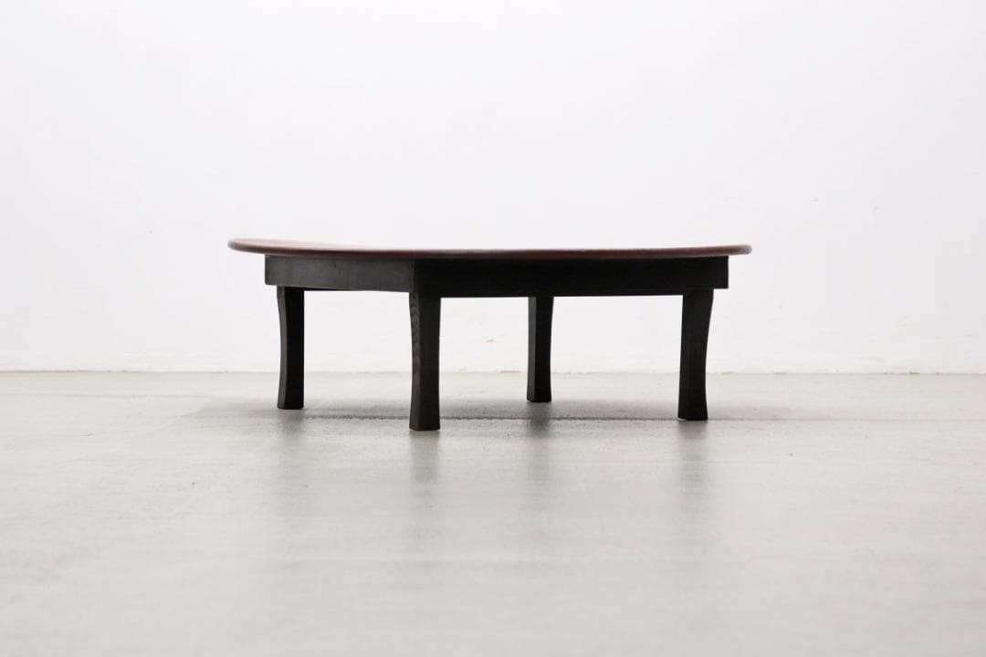 レトロ ちゃぶ台 円卓 円型 座卓 机 ローテーブル テーブル 無垢材 折り畳み