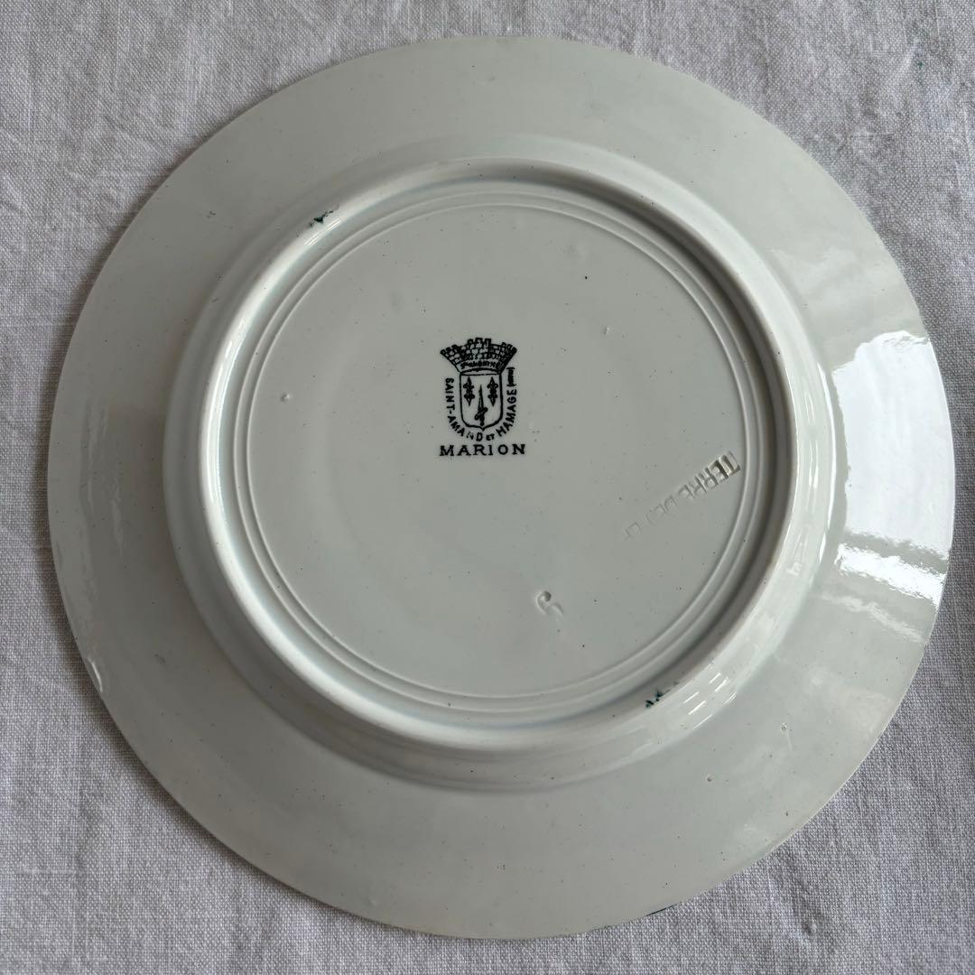 フランスアンティーク サンタマン Marion デザートプレート2枚セット