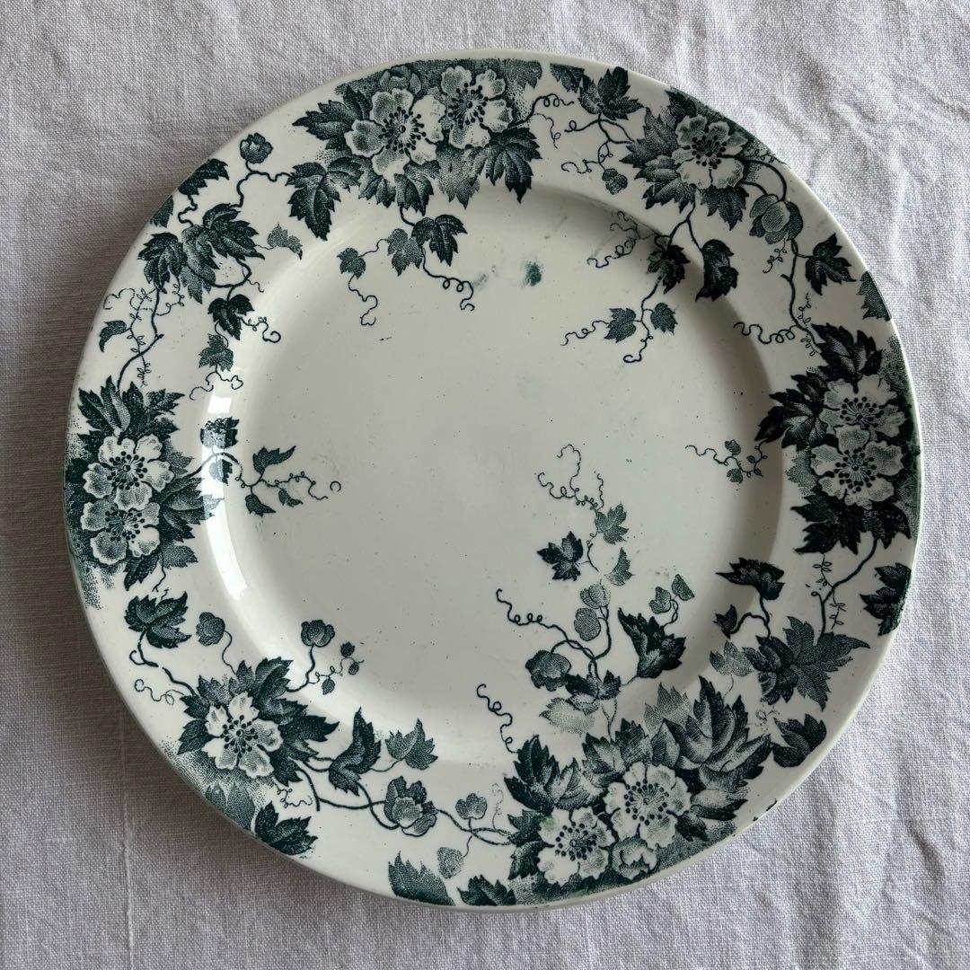 フランスアンティーク サンタマン Marion デザートプレート2枚セット