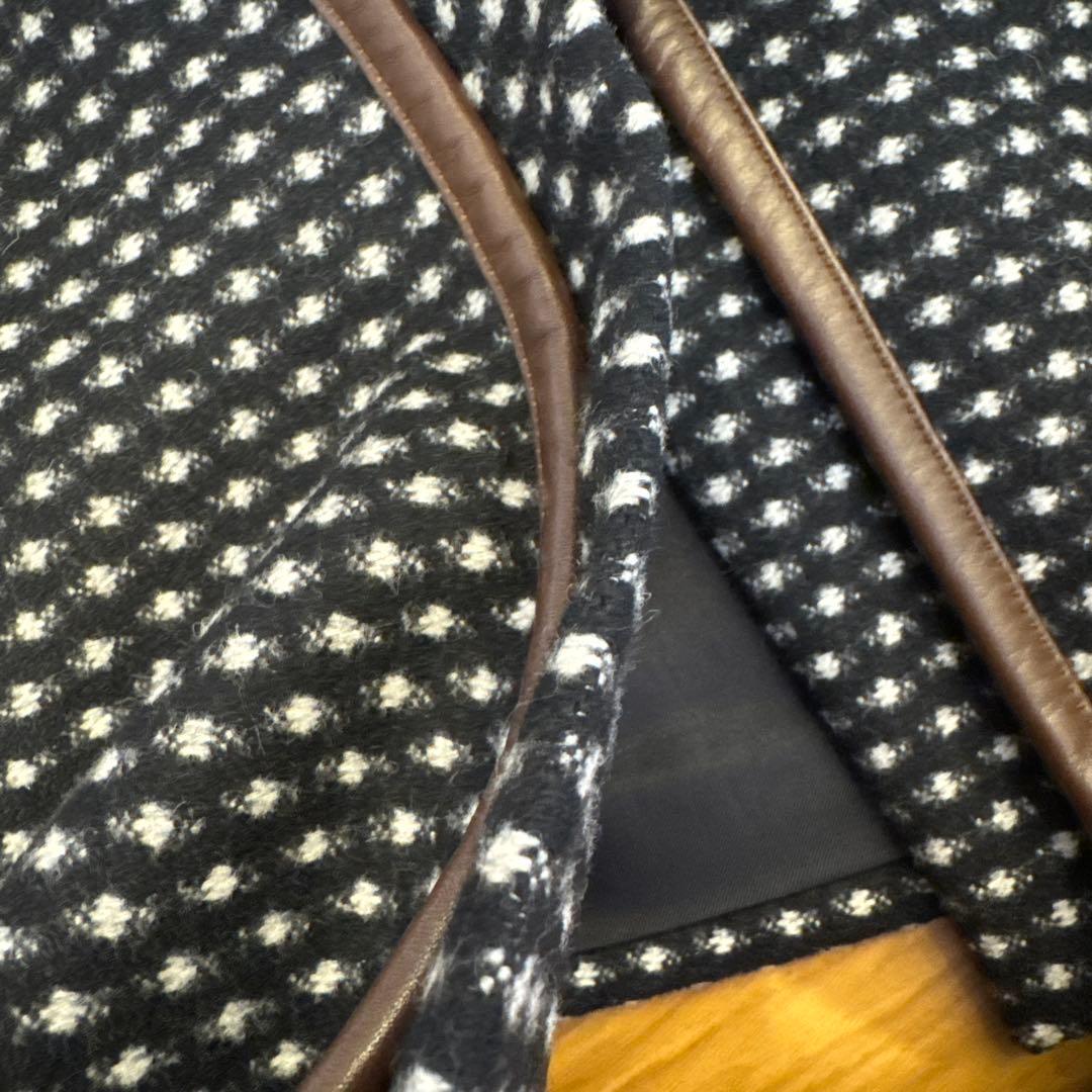 PRADAスカート 42 レザーパイピング