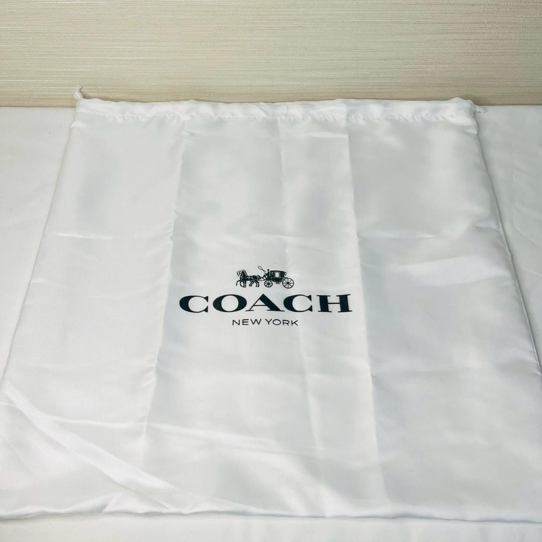 【新品 未使用】COACH ロゴ入りリュック バックパック 茶 白 コーチ