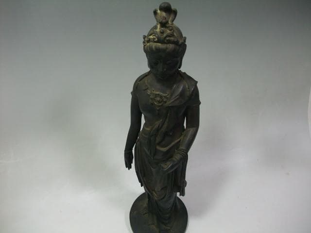 値下げ可能　高村光雲 聖観音 菩薩 銅製 ブロンズ像