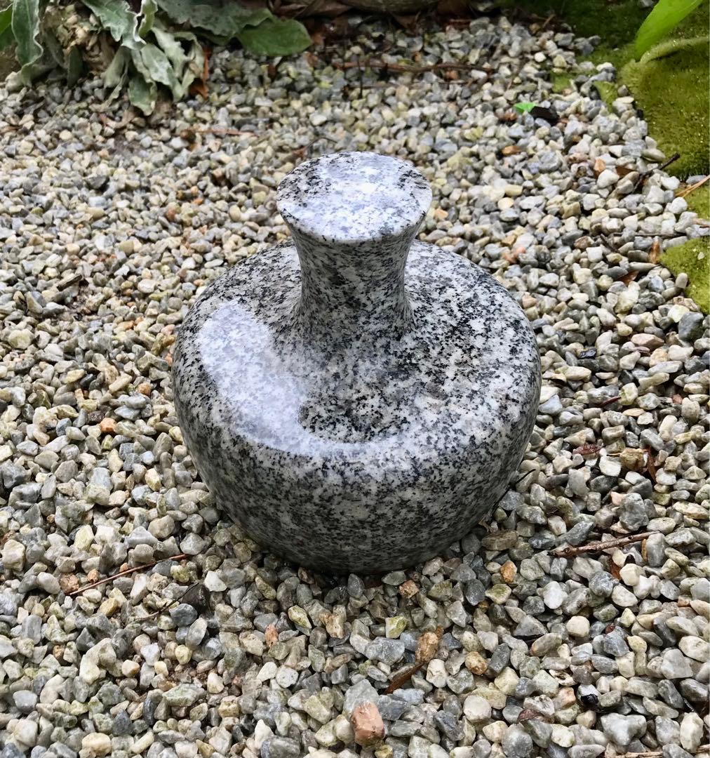 【御影石宝珠・関守石・オブジェ】庭石・置物・ガーデニング