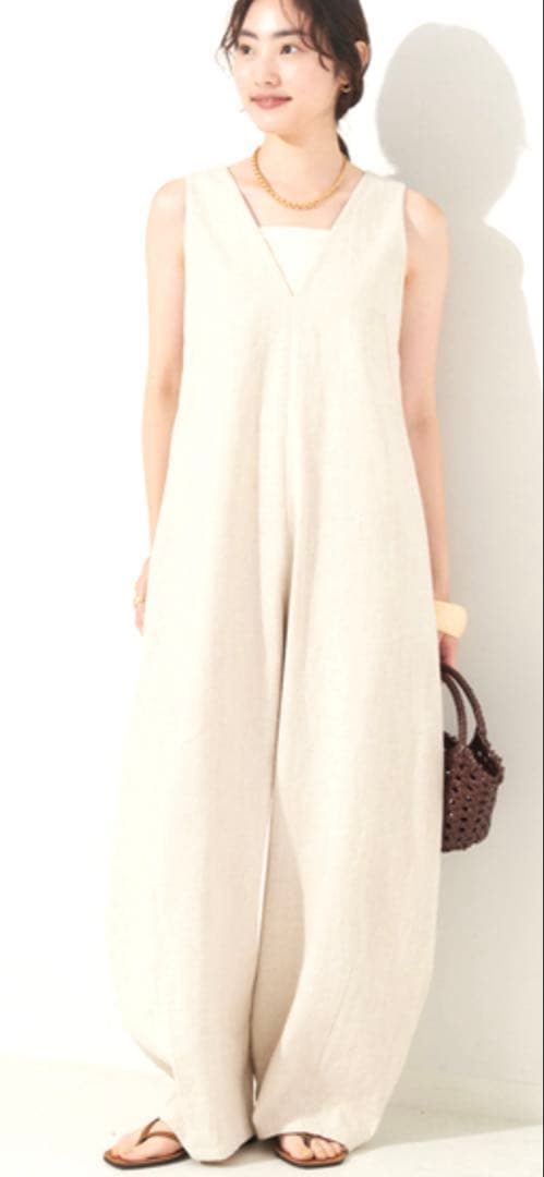 プラージュ　plage バルーン　オールインワン　ベージュ　36 試着のみ美品