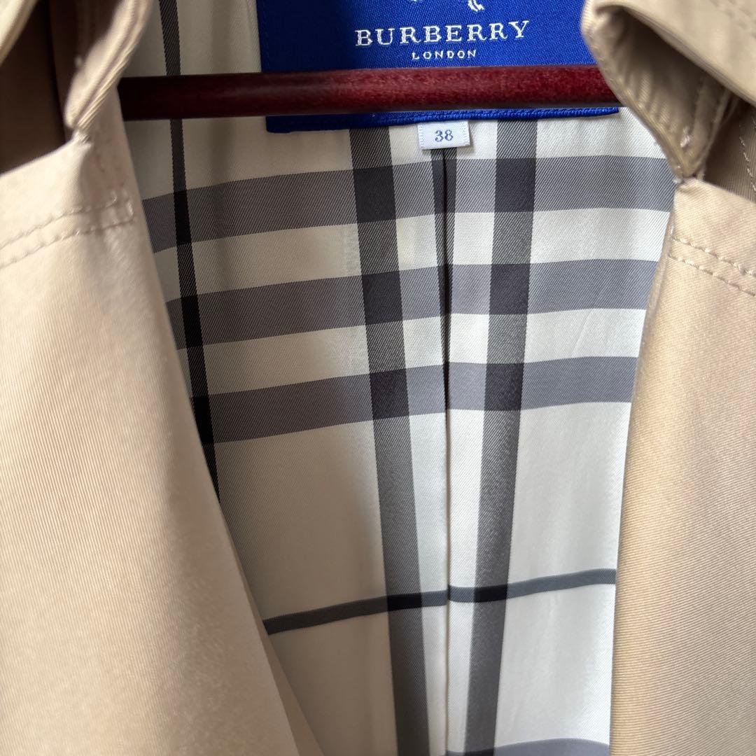 バーバリーブルーレーベル　トレンチコート　ノバチェック　３８　春