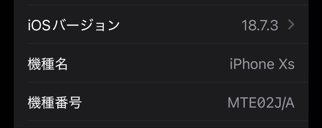 iPhone XS 256GB SIMフリー バッテリー最大容量73％