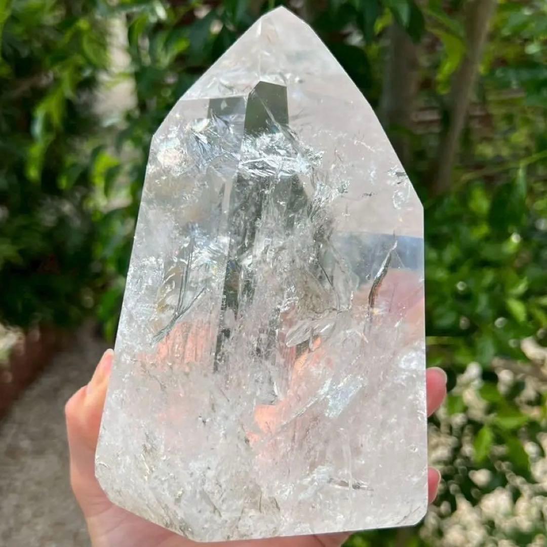 ✳️☆幻宝☆極品極上ハイパワー水晶☆レインボー レムリアンシード 六角柱 天然石