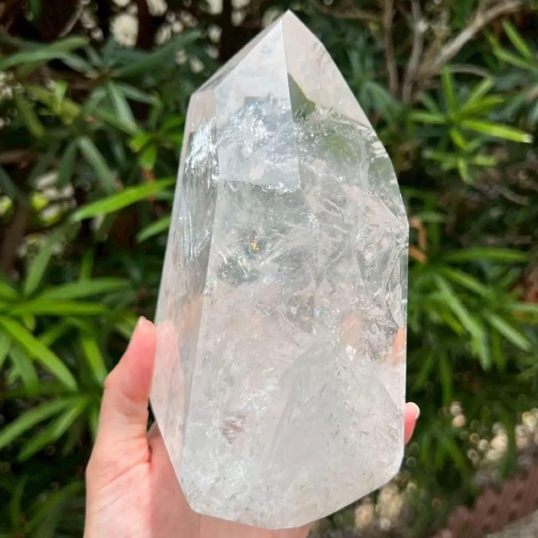 ✳️☆幻宝☆極品極上ハイパワー水晶☆レインボー レムリアンシード 六角柱 天然石