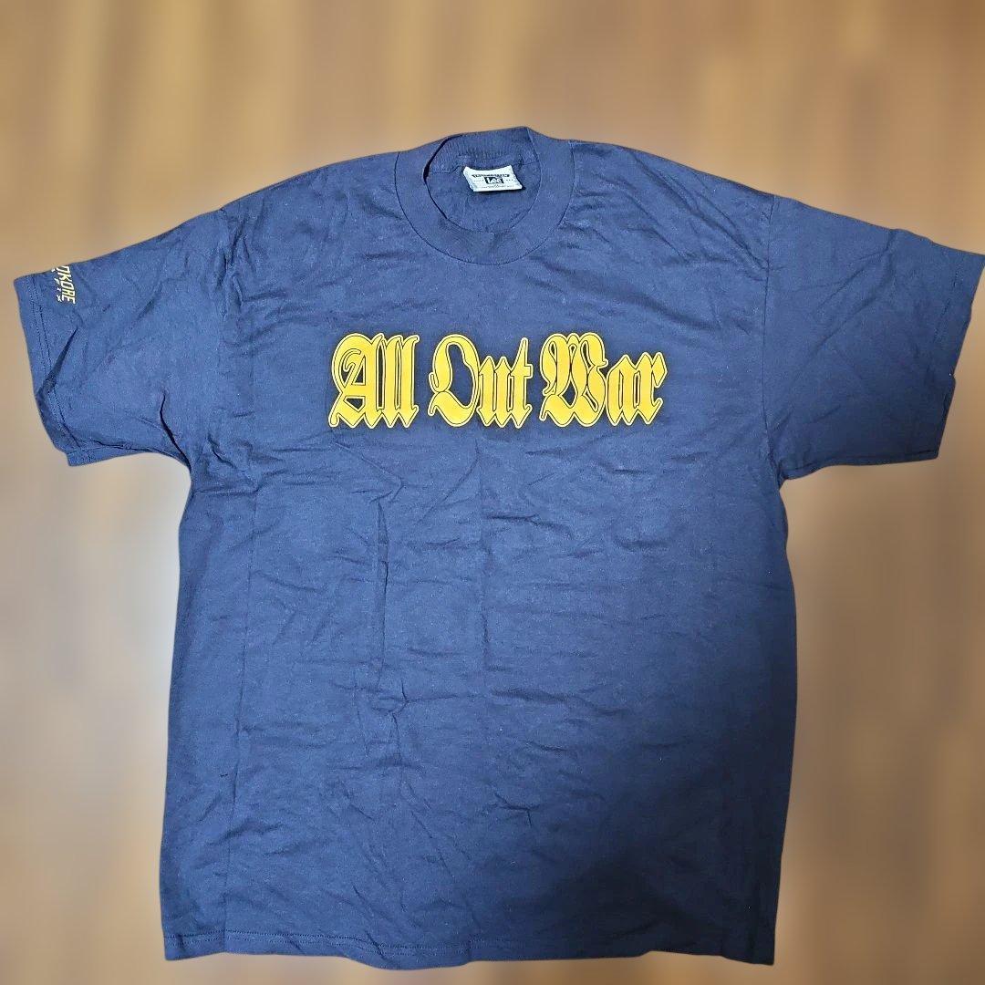 ALL OUT WAR Tシャツ XL 未使用 NYHC 当時もの 激レア 紺