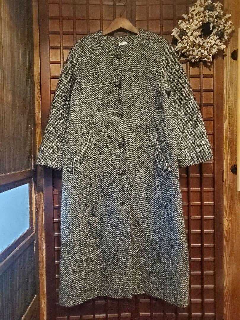 H＆ by POOL ヘリンボーンロングコート