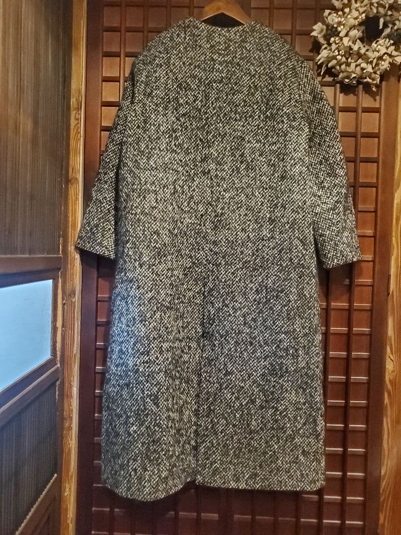 H＆ by POOL ヘリンボーンロングコート