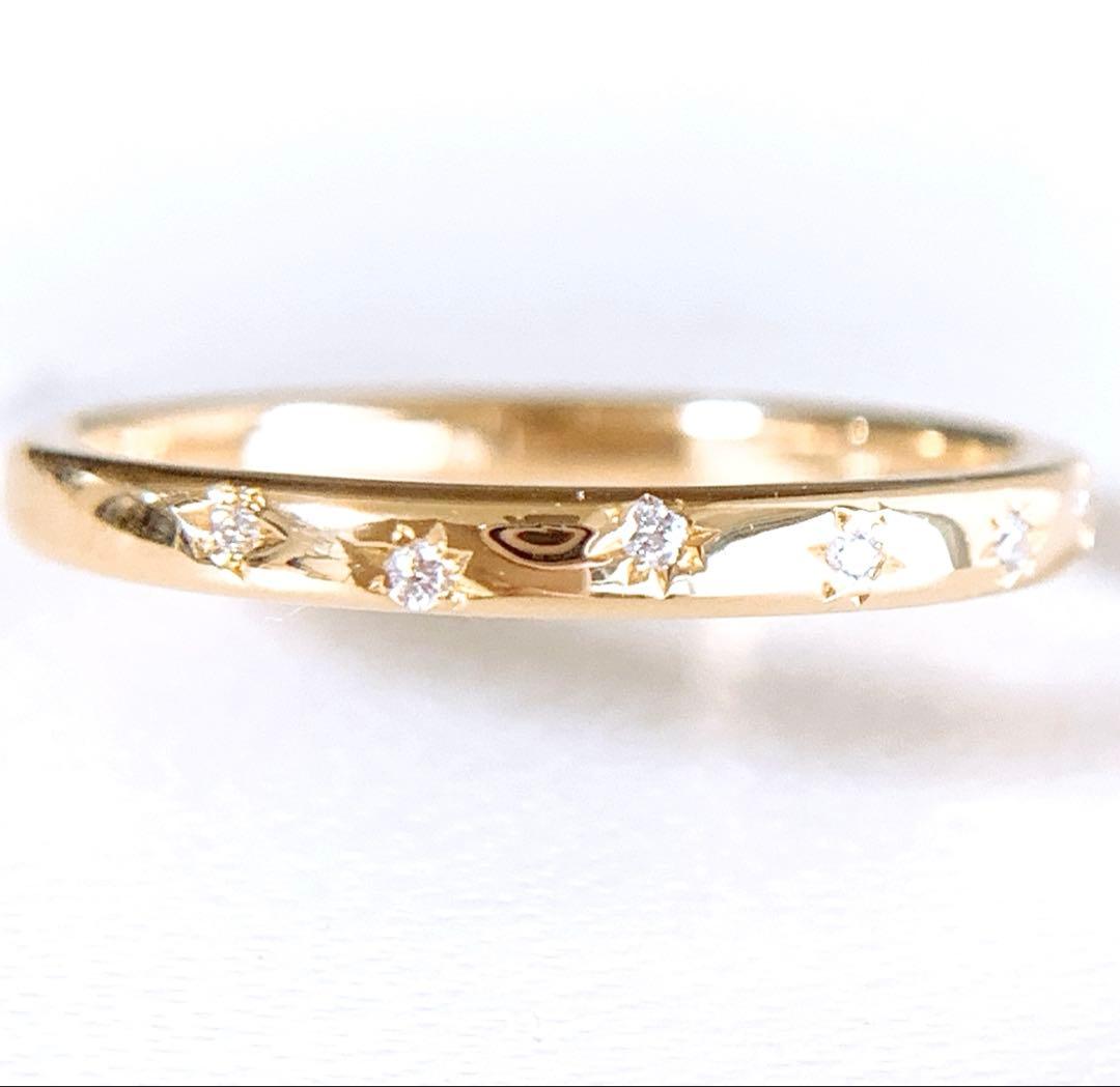 約2g✨VENDOME AOYAMA❗️k18YG 星留め　ダイヤモンドリング