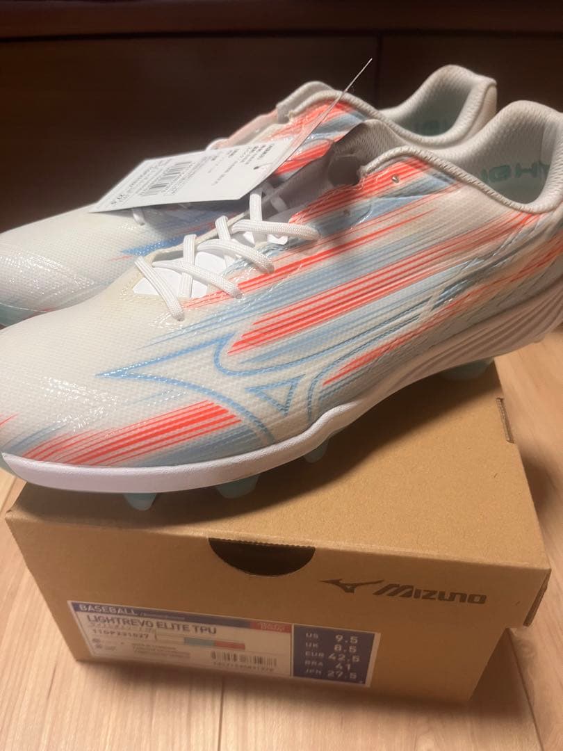 【27.5】野球スパイク ライトレボエリート ホワイト×スカイブルー