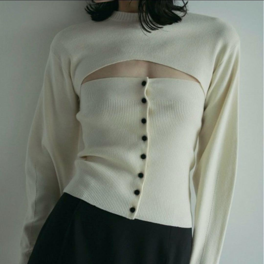 Layered Knit Combi anuke 美品