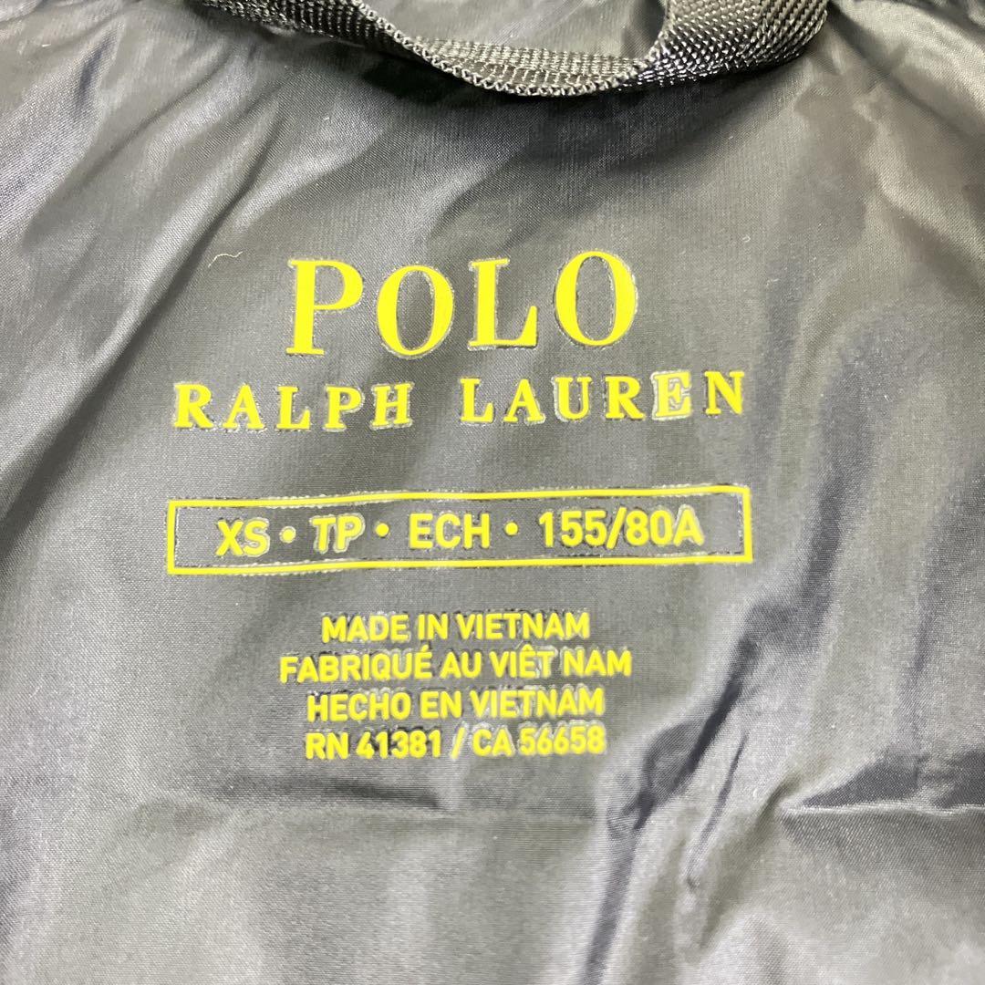 【美品】ポロラルフローレン ダウンベスト ブラック ポニーロゴ 刺繍 XS