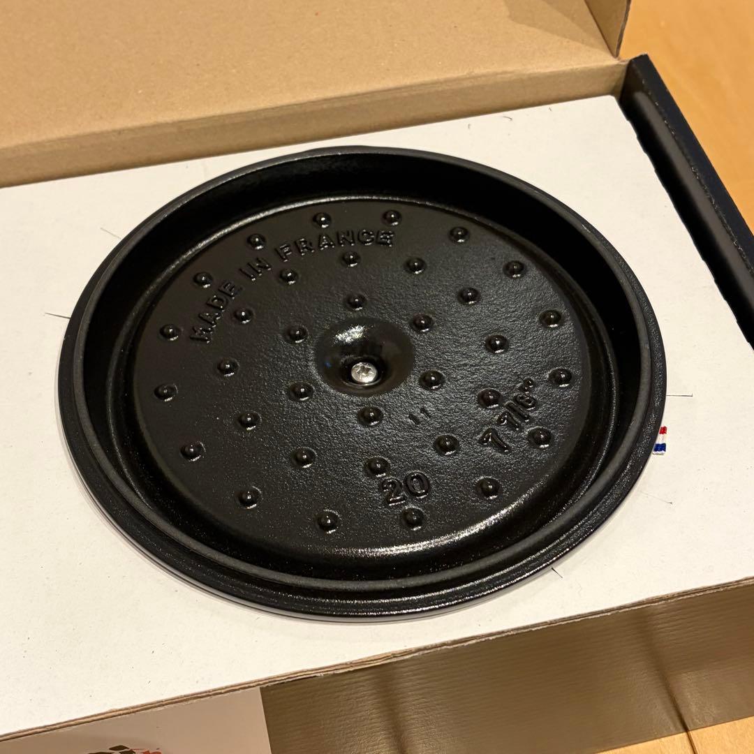 ストウブ 20 グレー ピコ・ココット ラウンド ボウル18 アニマルノブ