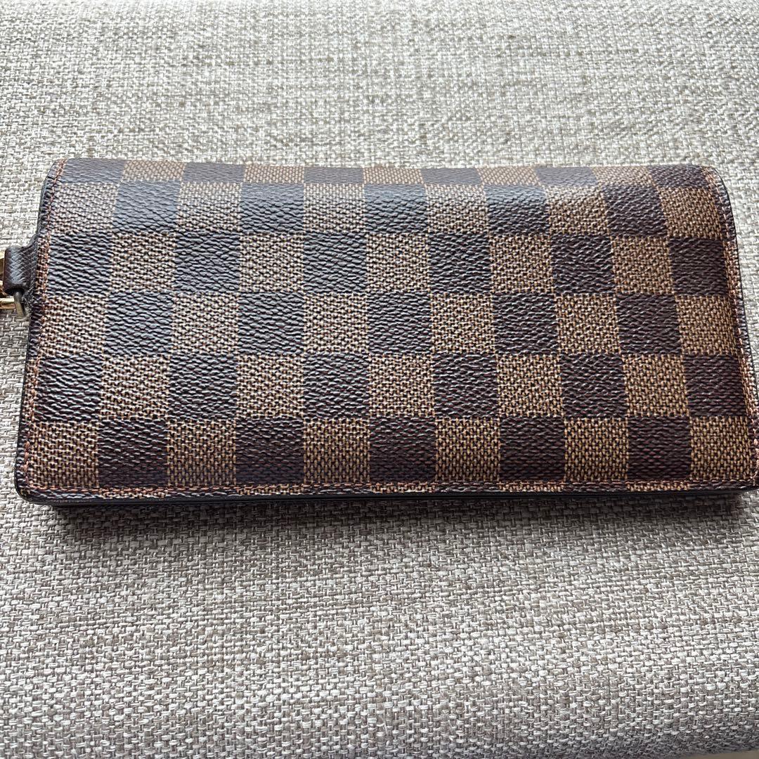 【専用】ダミエパターン 長財布 ゴールドチェーン付き